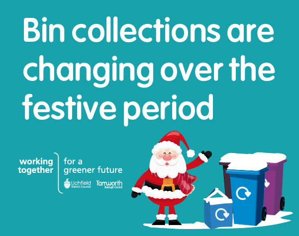 Christmas, Santa, bins