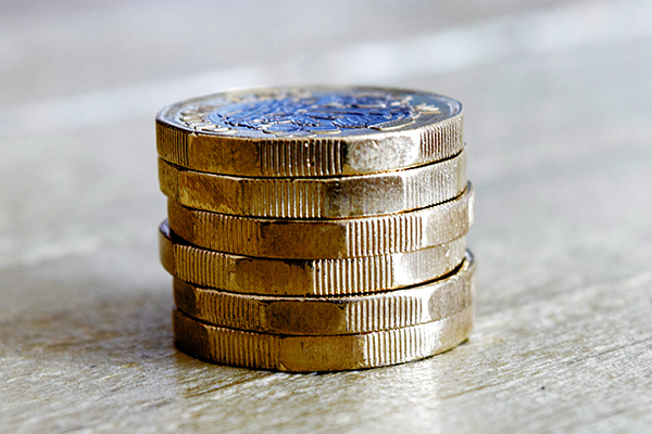 A picture of some pound coins.