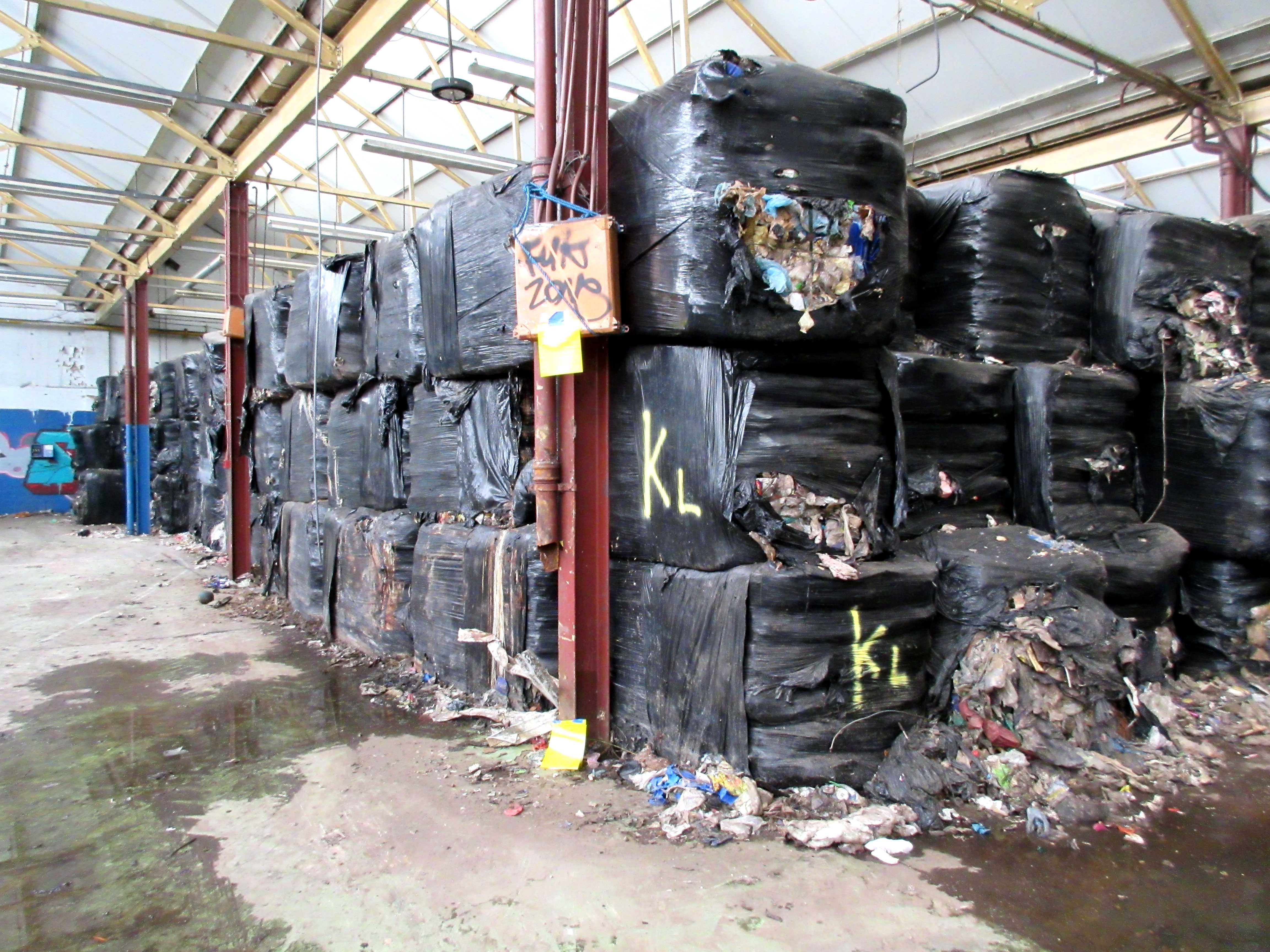 A picture of some of the waste found inside the former GKN building at Crossfield Road Industrial Estate.