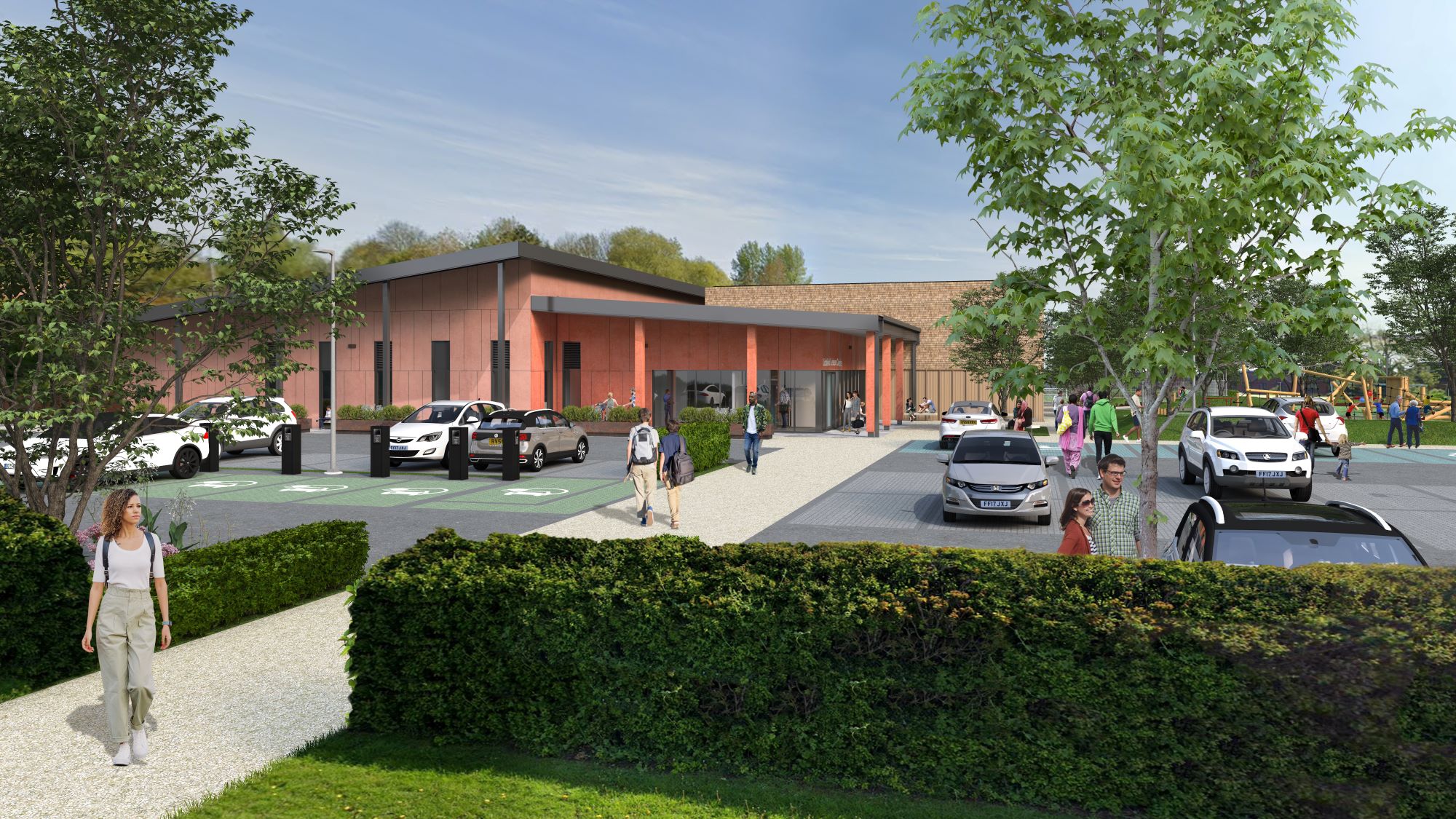 An artist's impression of the planned leisure centre.