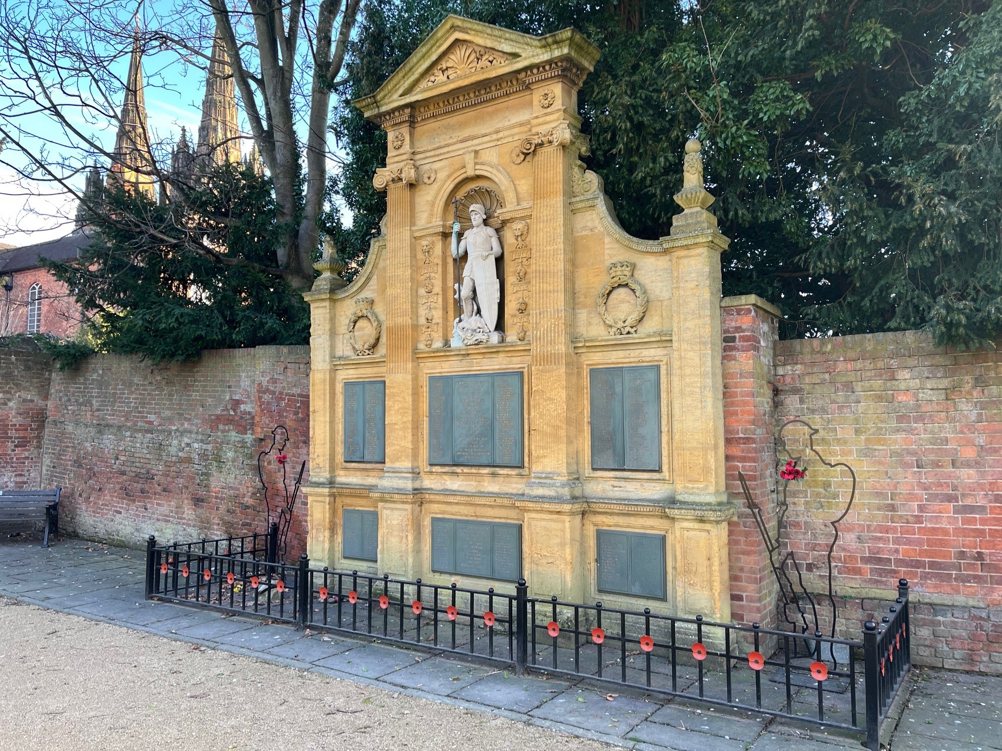 A picture of the memorial in Lichfield&#039;s Garden of Remembrance.