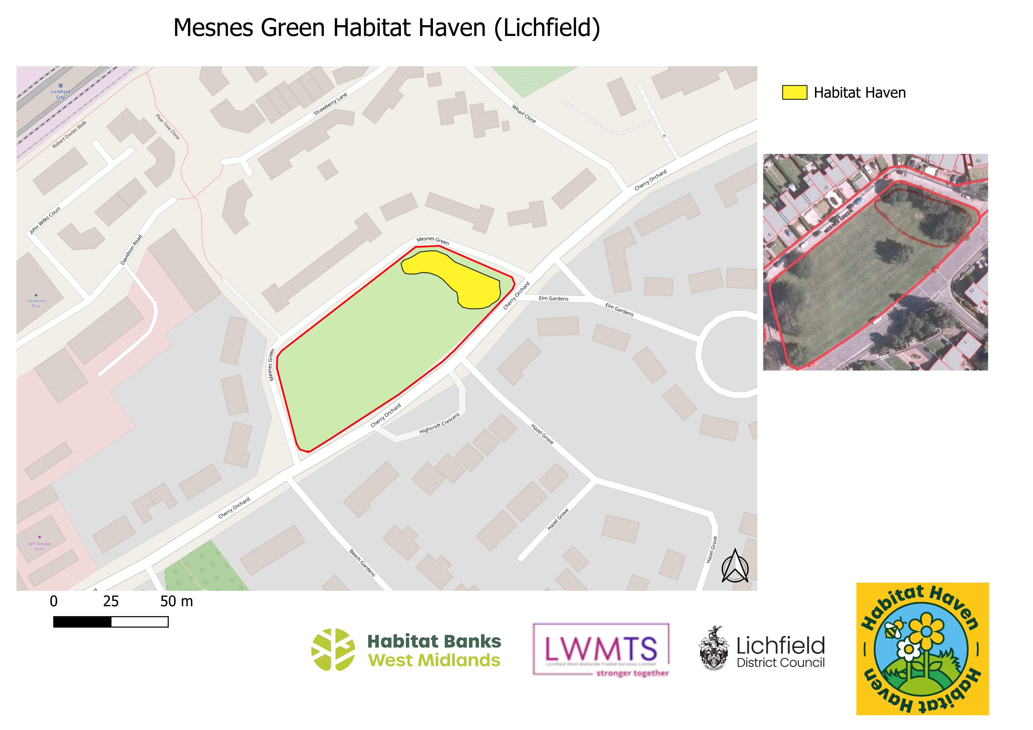 Mesnes green habitat haven map