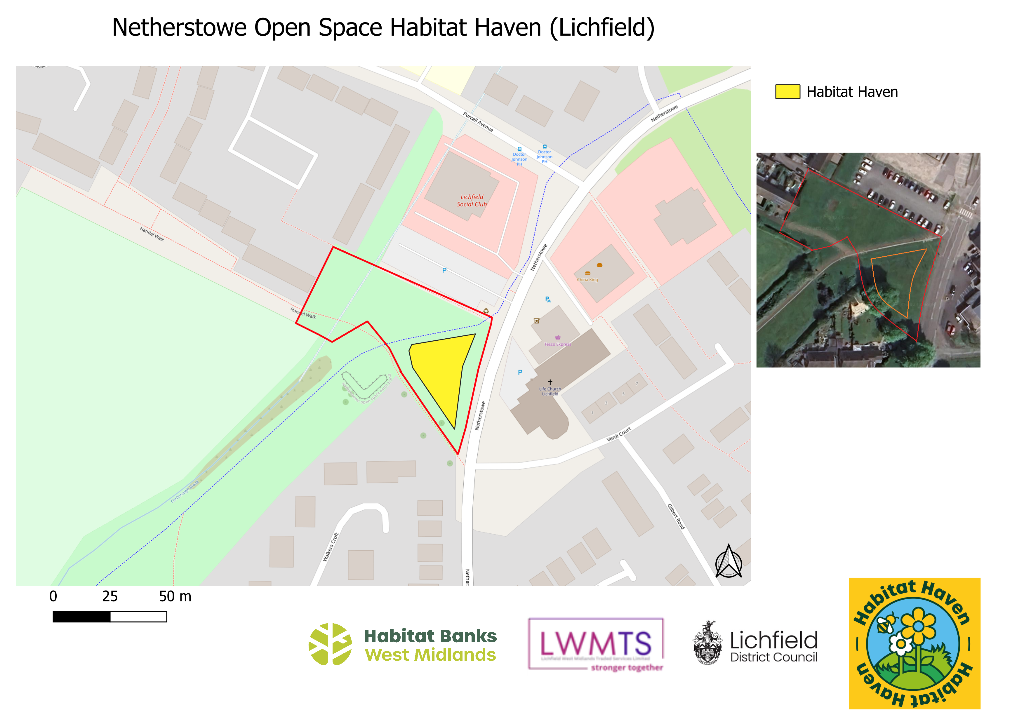 Netherstowe open space habitat haven map