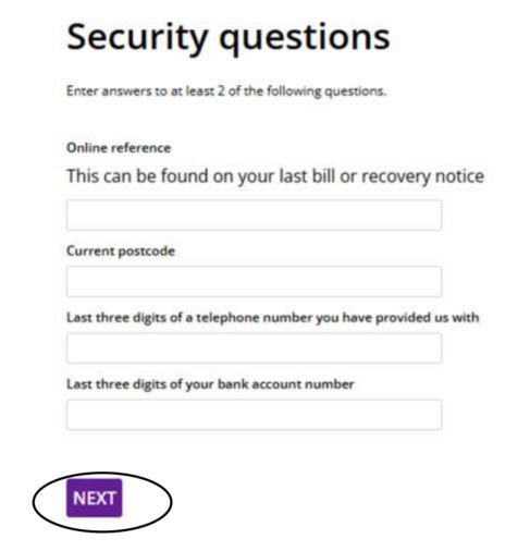 Security questions