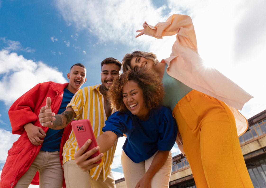 Young people smiling and laughing